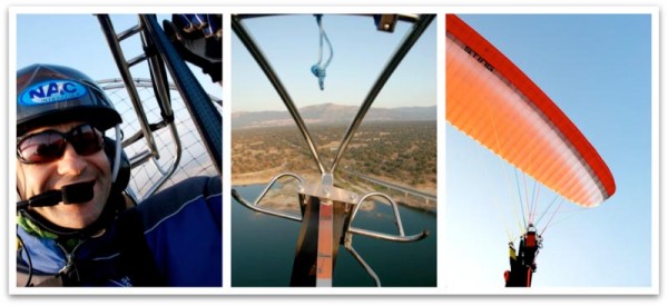 Volando en paramotor Volando en paramotor