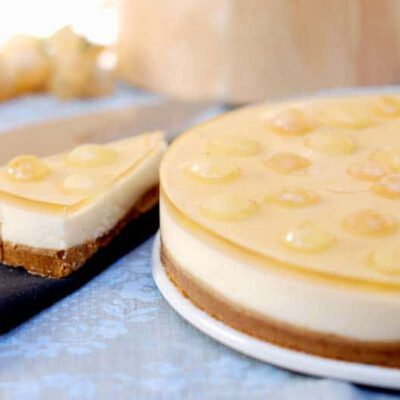 Tarta de queso y uvas de la suerte
