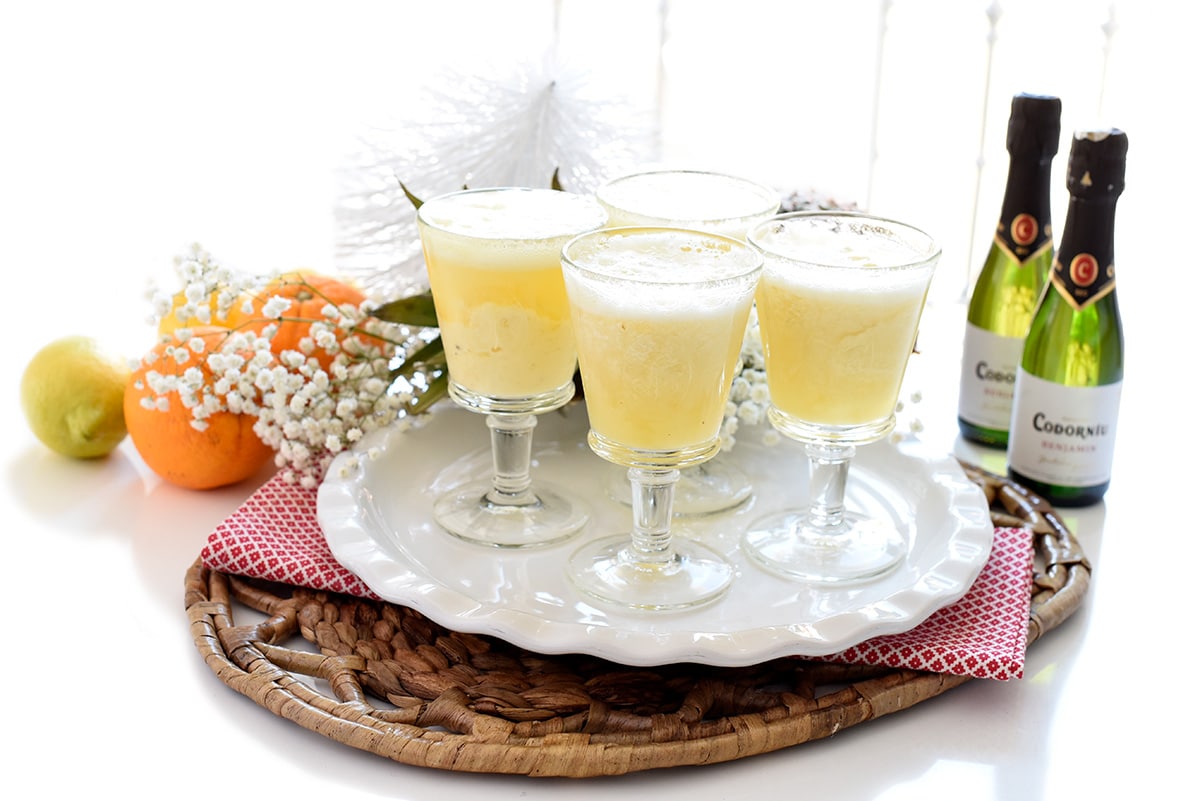 Sorbete de piña y cava, delicioso