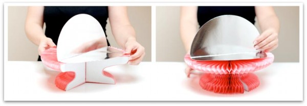 Sirve tartas de papel o paper cake stand: Fácil de abrir y pegar Sirve tartas de papel o paper cake stand: Fácil de abrir y pegar