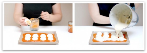 Paso a paso de la receta de nuestro huevos WOP :D: Vierte la bechamel Paso a paso de la receta de nuestro huevos WOP :D: Vierte la bechamel