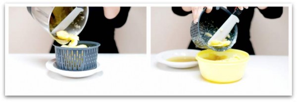 Sofríe en la Thermomix el aceite y la patata y luego cuela el AOVE Sofríe en la Thermomix el aceite y la patata y luego cuela el AOVE