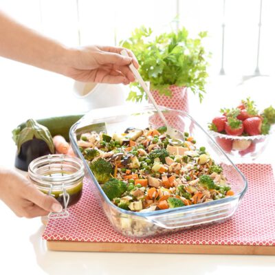 Ensalada de arroz salvaje y verduras con Thermomix®
