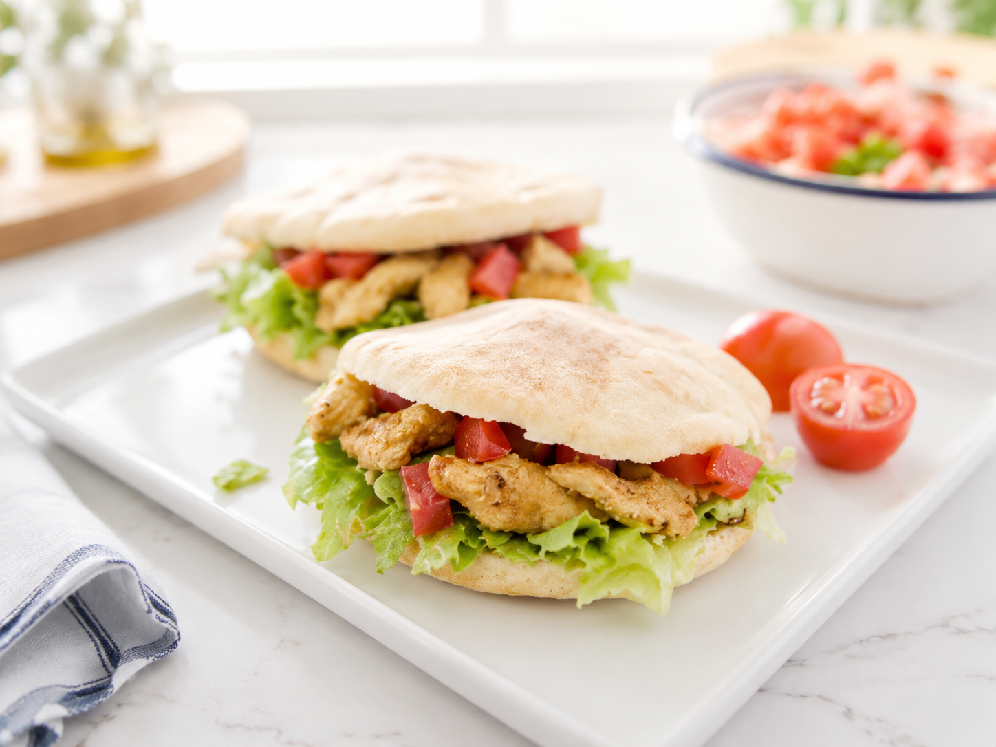 Kebab de pollo macerado