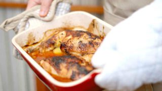 Pollo macerado para barbacoa u horno