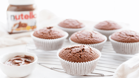 Magdalenas de Nutella sin gluten, impresionantes