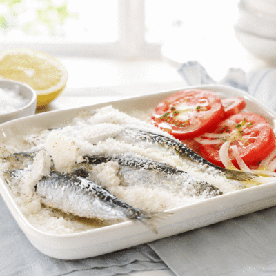 Sardinas a la sal en el varoma
