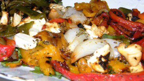 Verduras asadas al rescoldo. Receta tradicional