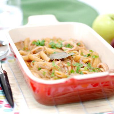 Penne rigate con calamares en Thermomix
