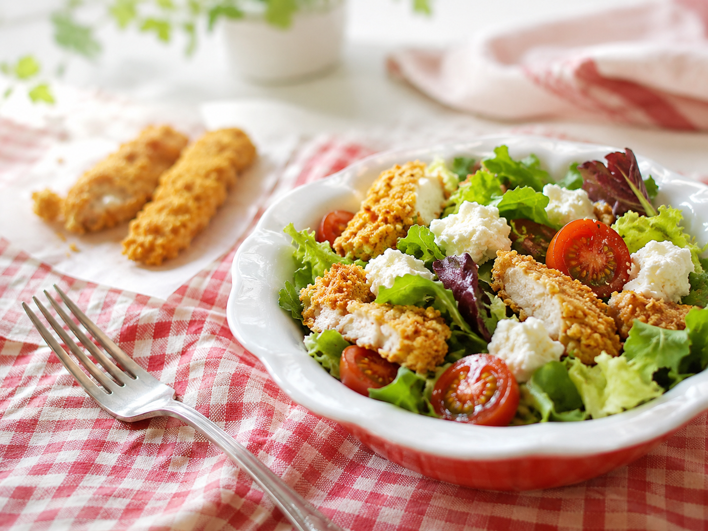 Ensalada de pollo y ricota
