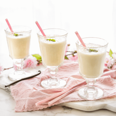 Batido de helado de vainilla