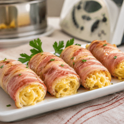 Rulos carbonara con Thermomix