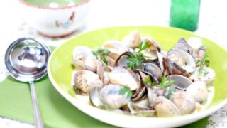 Almejas en salsa cremosa con Thermomix