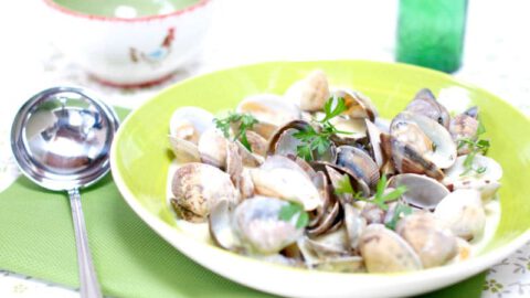Almejas en salsa cremosa con Thermomix