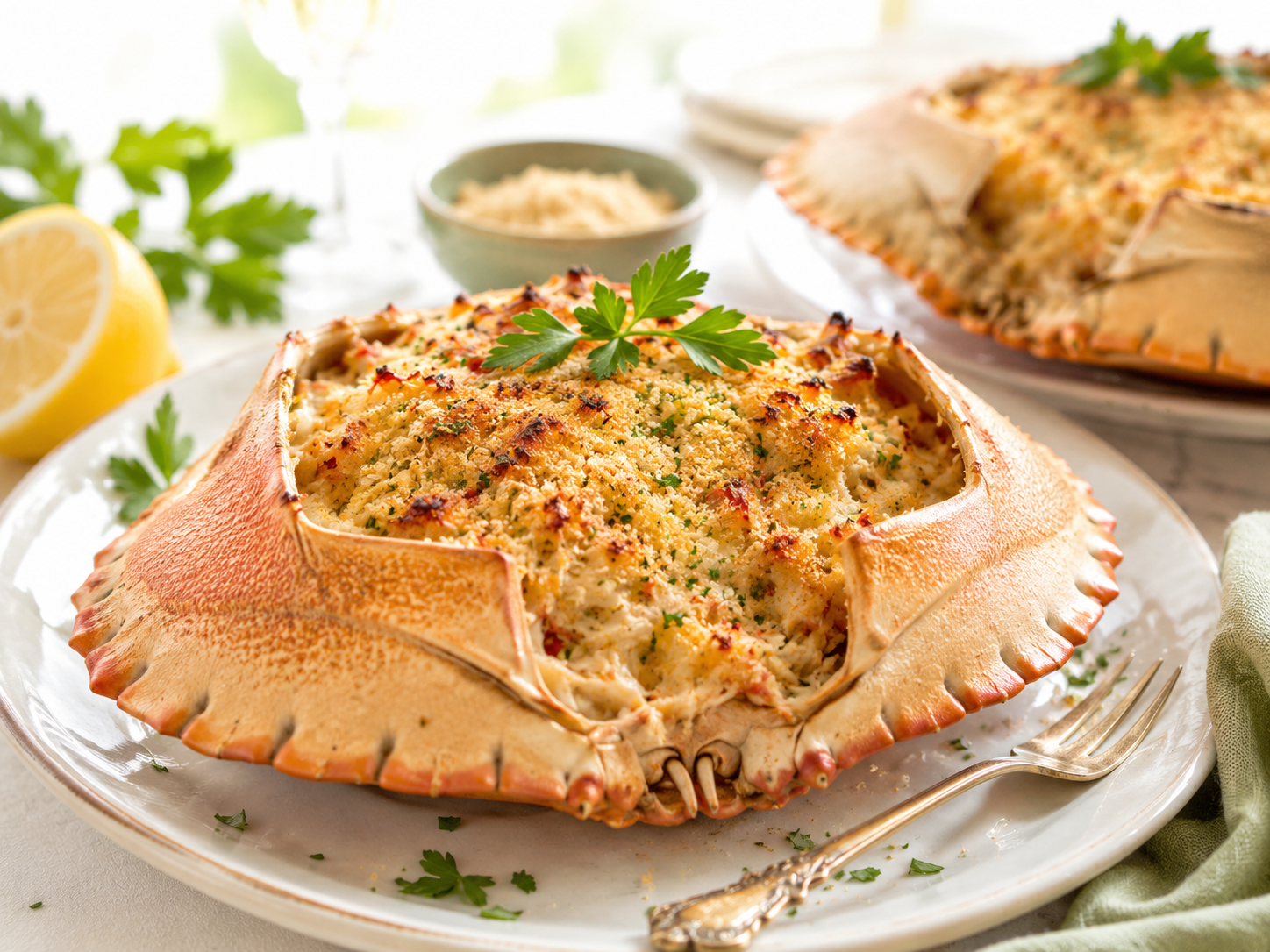 Buey de mar gratinado con Thermomix