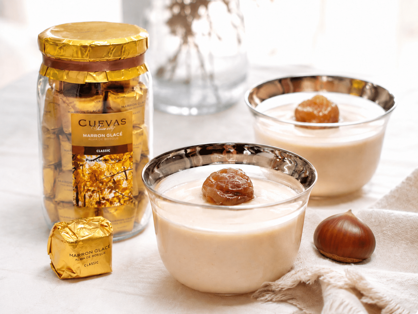 Natillas de castañas