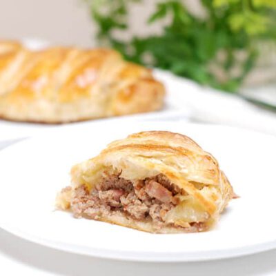 Trenza de carne en hojaldre