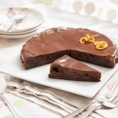 Tarta de chocolate fondant para fiestas