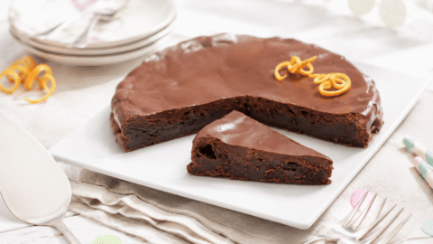Tarta de chocolate fondant para fiestas