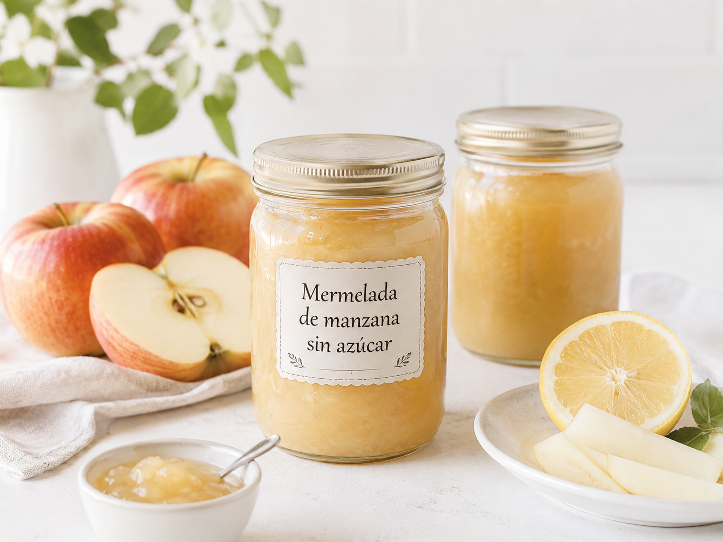 Mermelada de manzana sin azúcares
