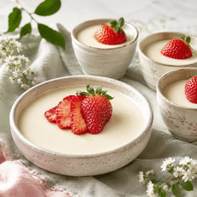 Natillas de dieta sin huevos, con agar-agar