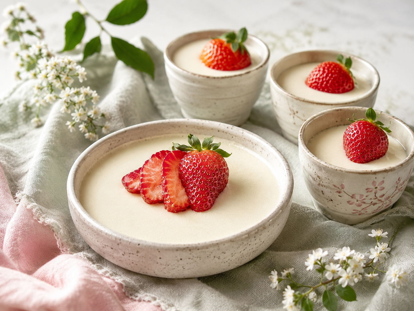 Natillas de dieta sin huevos, con agar-agar