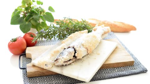 Lubina a la sal al horno, deliciosa
