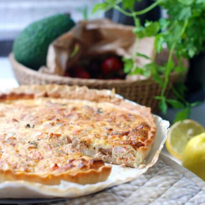 Quiche de frutos del mar, exprés