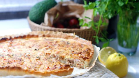 Quiche de frutos del mar, exprés