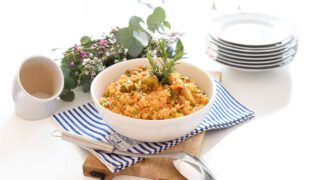 Arroz con menestra de verduras