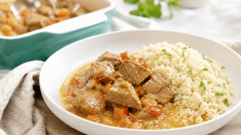Cordero a la miel con cuscús aromatizado