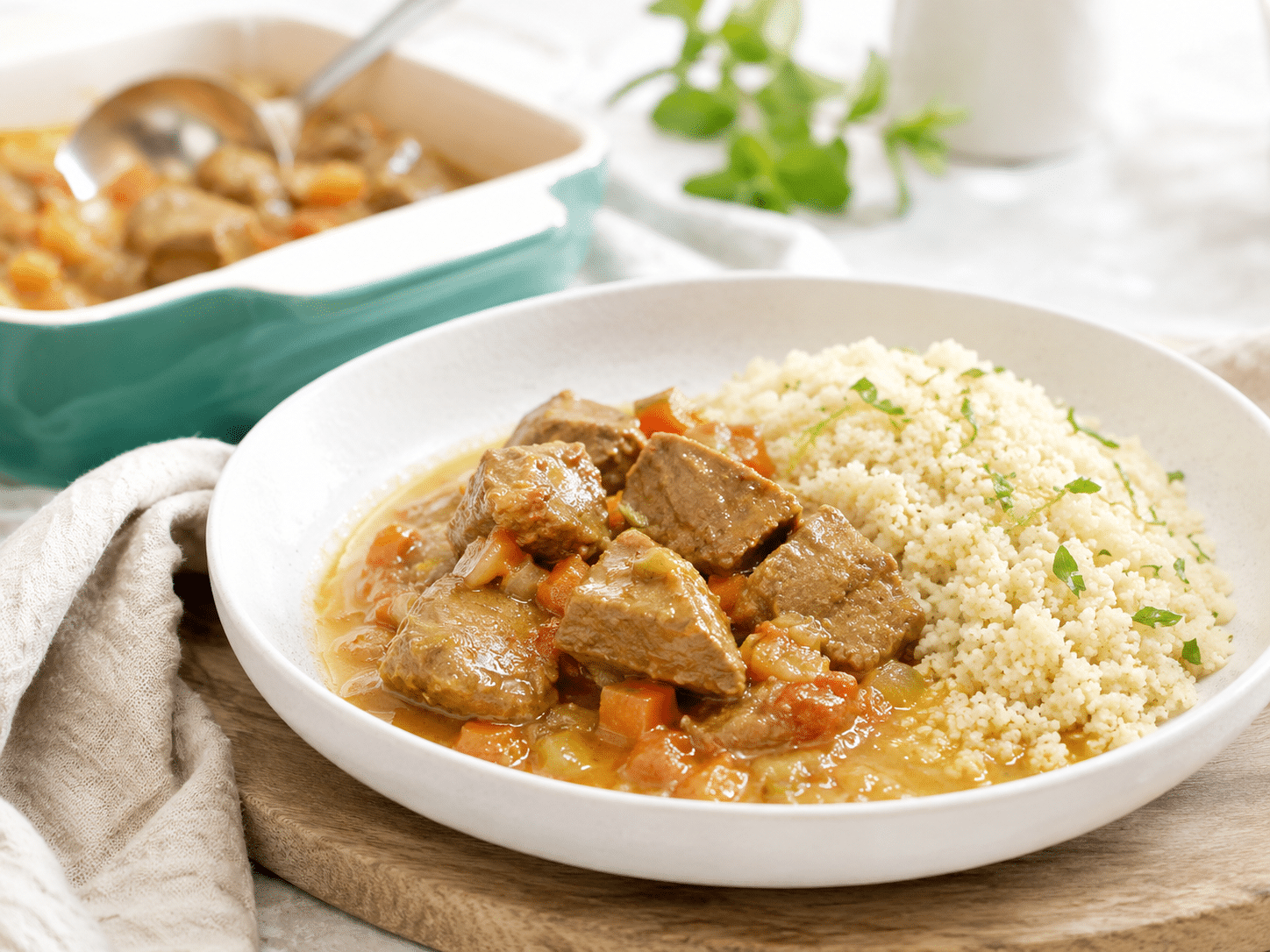 Cordero a la miel con cuscús aromatizado