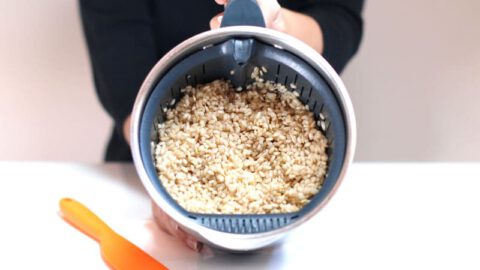 Arroz integral de guarnición