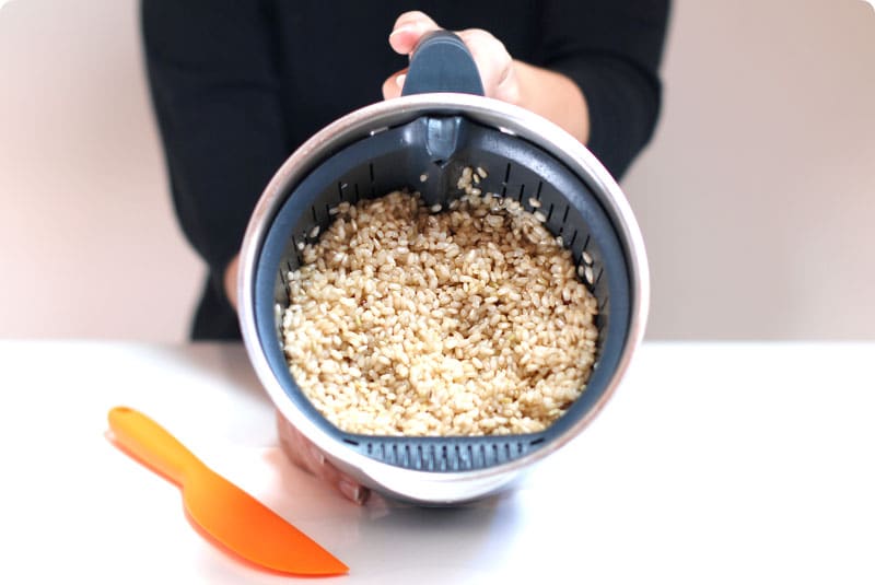 Arroz integral de guarnición