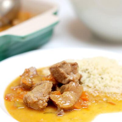 Cordero a la miel con cuscús