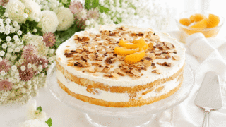 Tarta rápida de melocotón