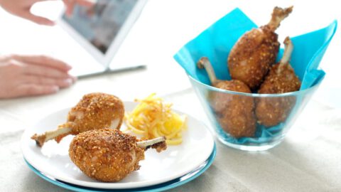 Jamoncitos de pollo rebozados en kikos