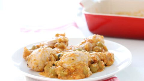 Pollo guisado con aceitunas verdes