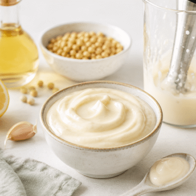 Mahonesa vegetariana, sin leche ni huevo