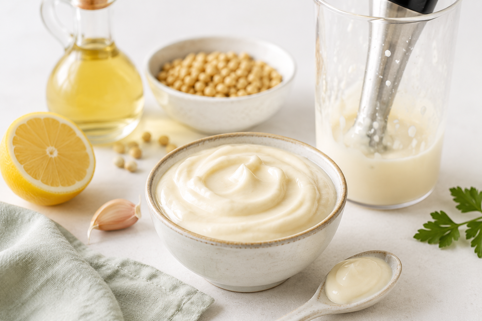Mahonesa vegetariana, sin leche ni huevo