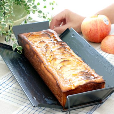 Bizcocho flan de manzana sin gluten