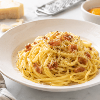 Espaguetis a la carbonara “tradicional”