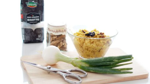 Risotto al azafrán con setas