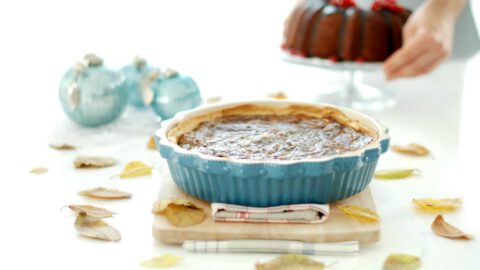 Quiche de morcilla y piñones