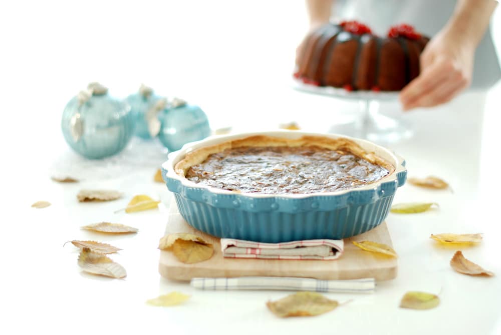 Quiche de morcilla y piñones