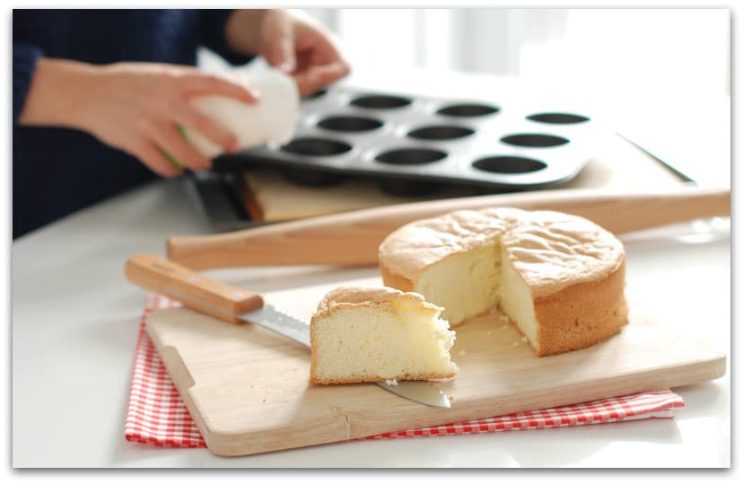Bizcocho genovés sin gluten con xantana