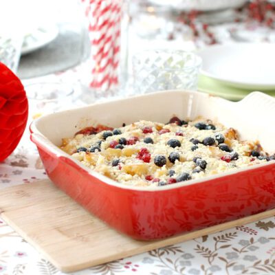 Apple crumble con frutos rojos para Navidad