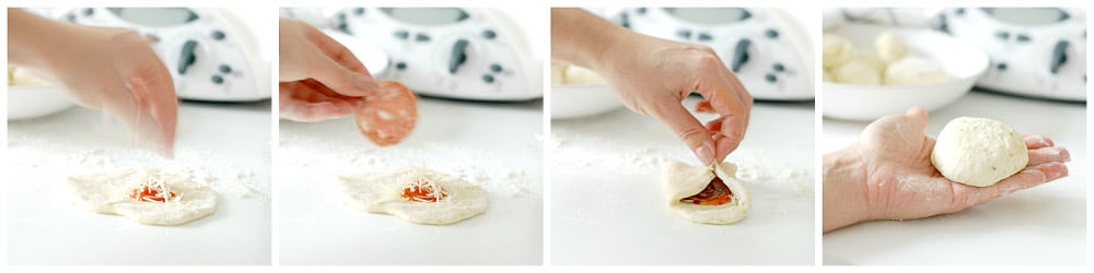 Pizza de bolitas rellenas, mira cómo se hace. Pizza de bolitas rellenas, mira cómo se hace.
