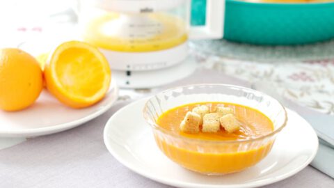 Crema de calabaza asada con naranja
