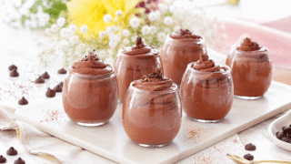 Cuajadas de chocolate con ganache